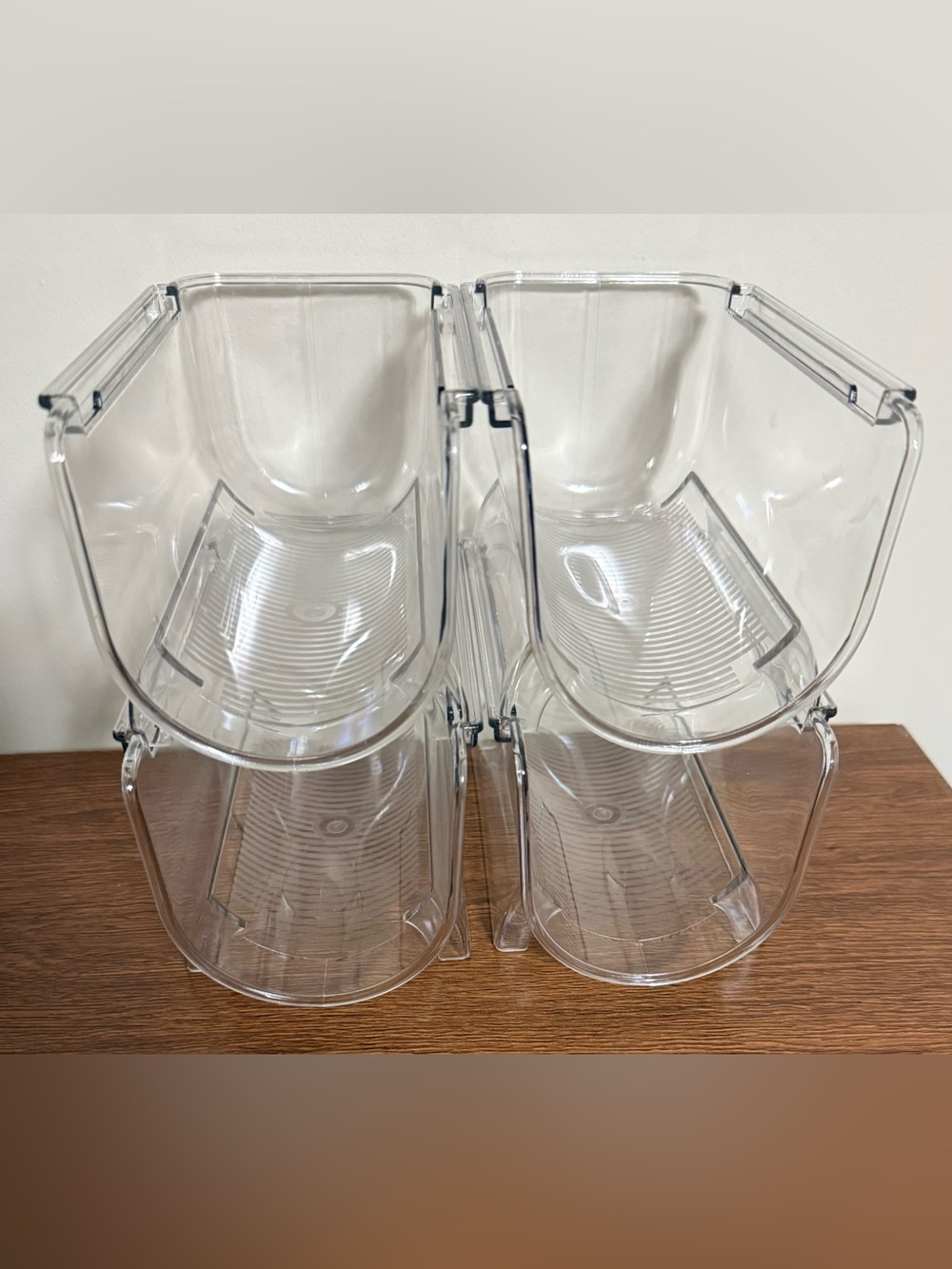 4Pack Stackable Plastic Wine Rack Storage Organizer - Picture 1 of 2